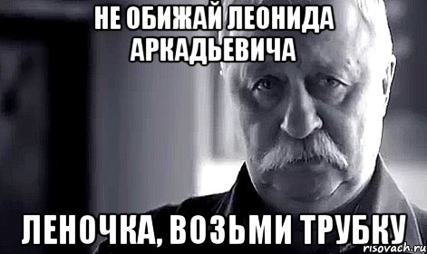 не обижай леонида аркадьевича леночка, возьми трубку, Мем Не огорчай Леонида Аркадьевича