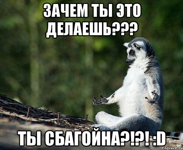 зачем ты это делаешь??? ты сбагойна?!?! :d, Мем не узбагоюсь