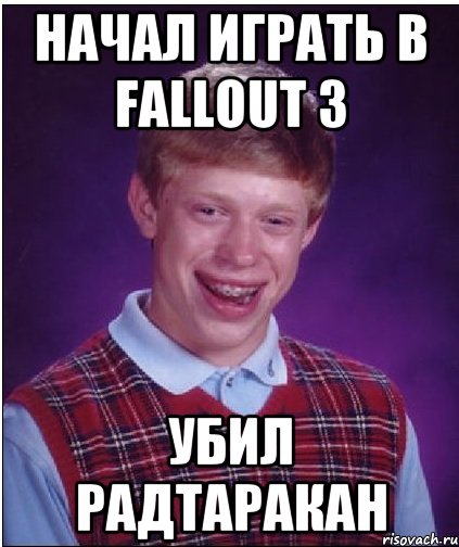 начал играть в fallout 3 убил радтаракан