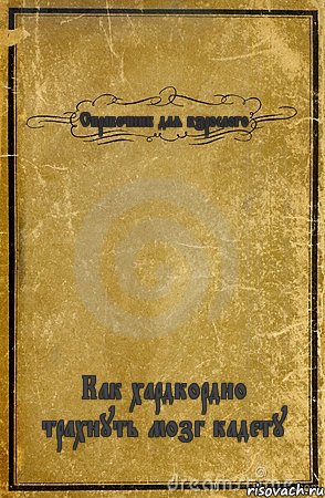 Справочник для взрослого Как хардкордно трахнуть мозг кадету, Комикс обложка книги