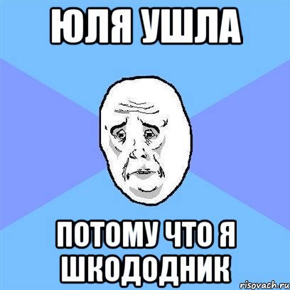 юля ушла потому что я шкододник, Мем Okay face