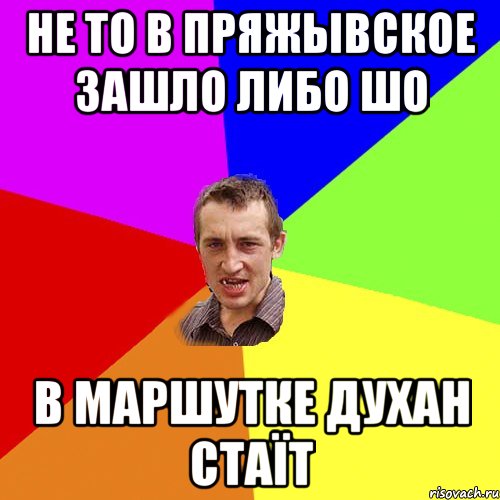 не то в пряжывское зашло либо шо в маршутке духан стаїт, Мем Чоткий паца