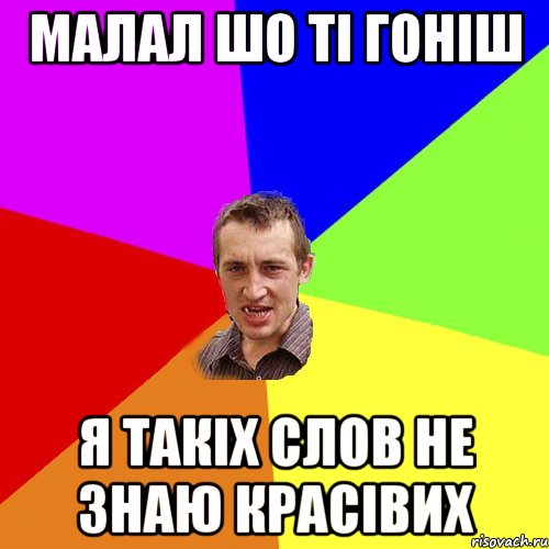 малал шо ті гоніш я такіх слов не знаю красівих, Мем Чоткий паца