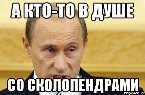 а кто-то в душе со сколопендрами, Мем путин