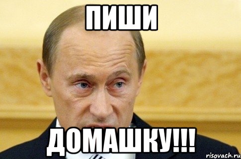 пиши домашку!!!, Мем путин