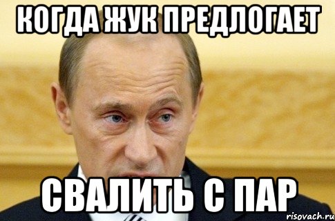 когда жук предлогает свалить с пар, Мем путин