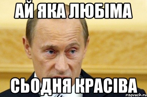 ай яка любіма сьодня красіва, Мем путин