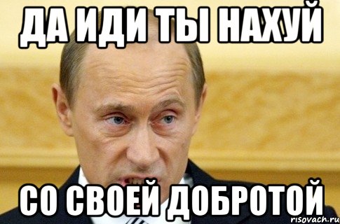 да иди ты нахуй со своей добротой, Мем путин