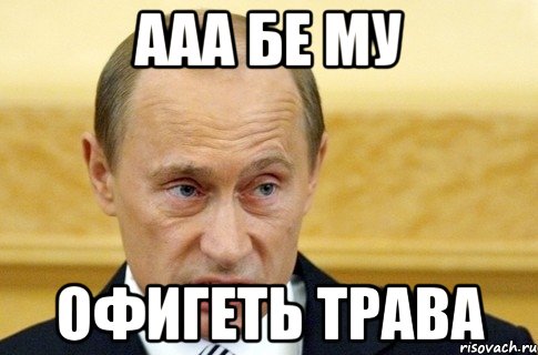 ааа бе му офигеть трава, Мем путин