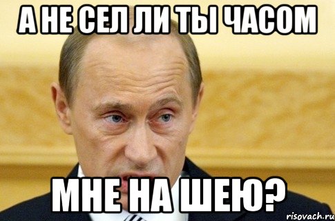 а не сел ли ты часом мне на шею?, Мем путин