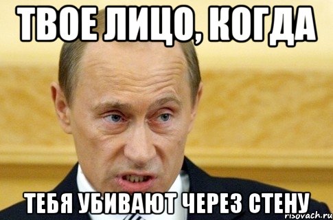 твое лицо, когда тебя убивают через стену, Мем путин