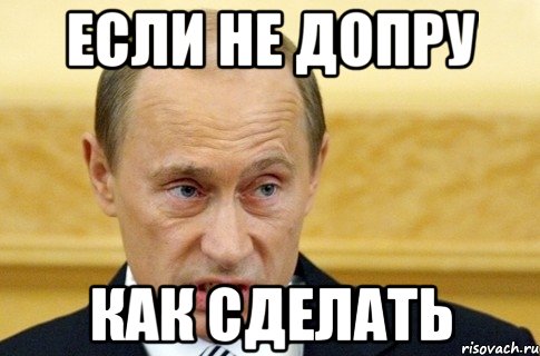 если не допру как сделать, Мем путин