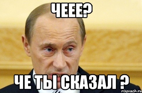 чеее? че ты сказал ?, Мем путин