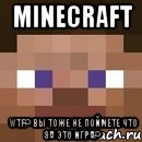 minecraft wtf? вы тоже не поймете что за это игра?, Мем стив