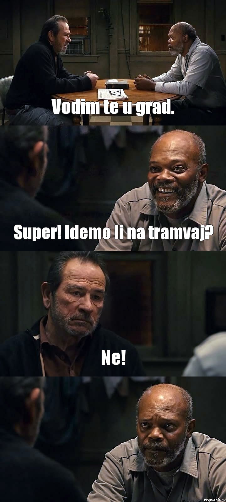 Vodim te u grad. Super! Idemo li na tramvaj? Ne! , Комикс The Sunset Limited