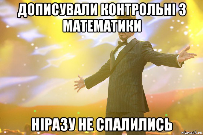 дописували контрольні з математики ніразу не спалились, Мем Тони Старк (Роберт Дауни младший)