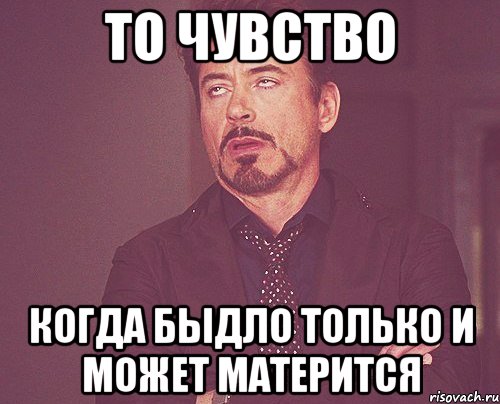 то чувство когда быдло только и может матерится, Мем твое выражение лица