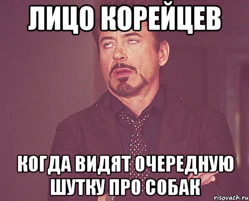 лицо корейцев когда видят очередную шутку про собак, Мем твое выражение лица