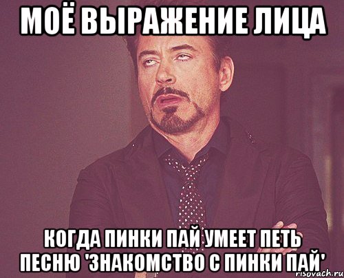 моё выражение лица когда пинки пай умеет петь песню 'знакомство с пинки пай', Мем твое выражение лица