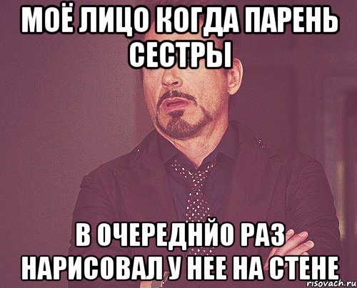 моё лицо когда парень сестры в очереднйо раз нарисовал у нее на стене, Мем твое выражение лица