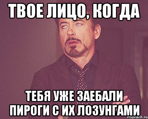 твое лицо, когда тебя уже заебали пироги с их лозунгами, Мем твое выражение лица