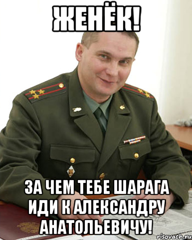 женёк! за чем тебе шарага иди к александру анатольевичу!, Мем Военком (полковник)