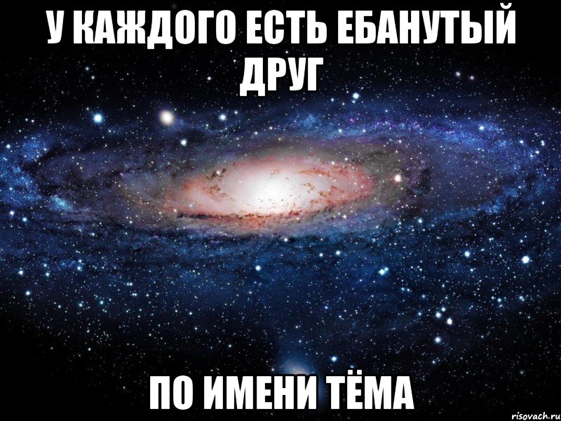 у каждого есть ебанутый друг по имени тёма, Мем Вселенная