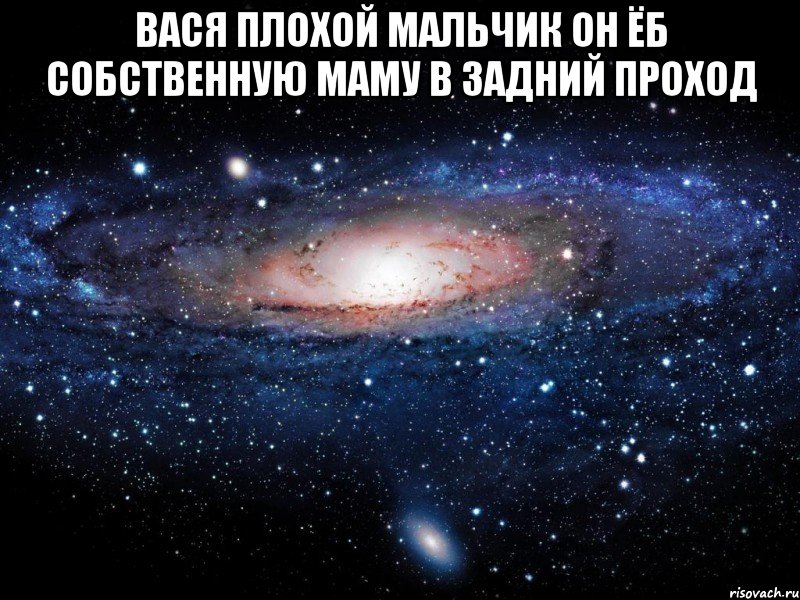 вася плохой мальчик он ёб собственную маму в задний проход , Мем Вселенная