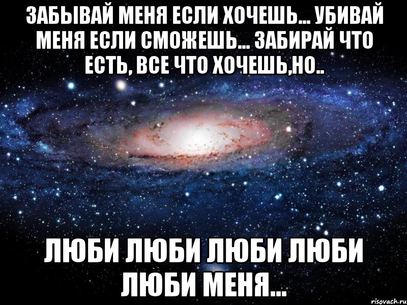 забывай меня если хочешь... убивай меня если сможешь... забирай что есть, все что хочешь,но.. люби люби люби люби люби меня..., Мем Вселенная