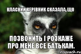 Класний керівник сказала, що позвонить і розкаже про мене все батькам., Мем   Я збагоен