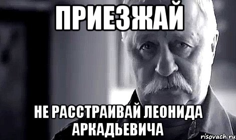 приезжай не расстраивай леонида аркадьевича, Мем Не огорчай Леонида Аркадьевича