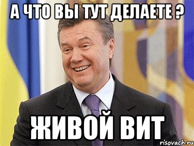 а что вы тут делаете ? живой вит