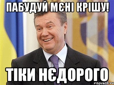 пабудуй мєні крішу! тіки нєдорого