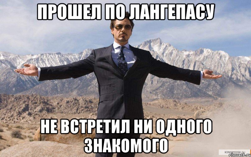 прошел по лангепасу не встретил ни одного знакомого, Мем железный человек