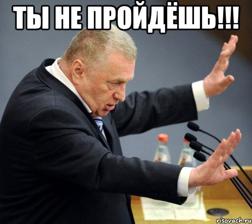 ты не пройдёшь!!! 