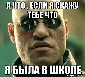 а что , если я скажу тебе что я была в школе, Мем  а что если я скажу тебе