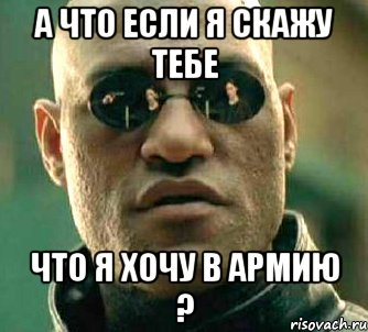 а что если я скажу тебе что я хочу в армию ?, Мем  а что если я скажу тебе