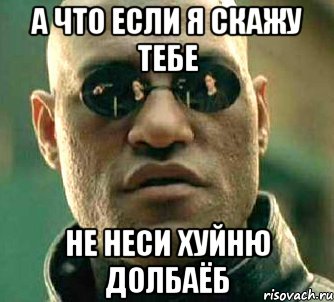 а что если я скажу тебе не неси хуйню долбаёб, Мем  а что если я скажу тебе