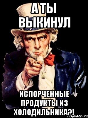 а ты выкинул испорченные продукты из холодильника?!, Мем а ты