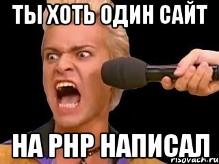 ты хоть один сайт на php написал