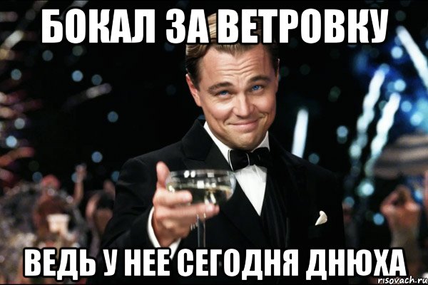 бокал за ветровку ведь у нее сегодня днюха, Мем Великий Гэтсби (бокал за тех)