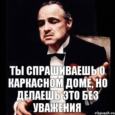 ты спрашиваешь о каркасном доме, но делаешь это без уважения, Комикс Дон Вито Корлеоне 1