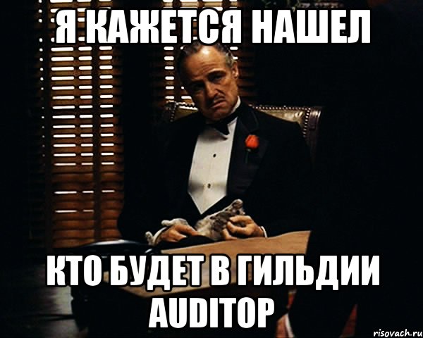 я кажется нашел кто будет в гильдии auditop, Мем Дон Вито Корлеоне