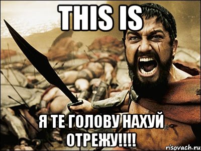 this is я те голову нахуй отрежу!!!, Мем Это Спарта