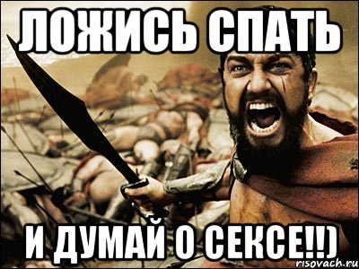 ложись спать и думай о сексе!!), Мем Это Спарта