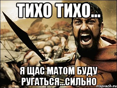 тихо тихо... я щас матом буду ругаться...сильно, Мем Это Спарта