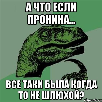 а что если пронина... все таки была когда то не шлюхой?, Мем Филосораптор