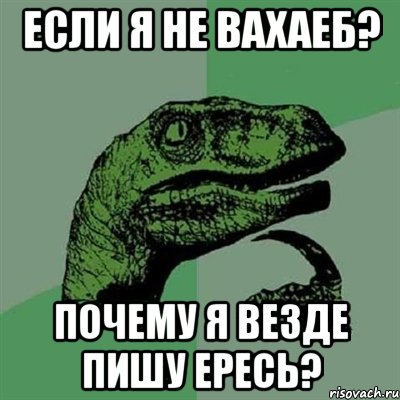 если я не вахаеб? почему я везде пишу ересь?, Мем Филосораптор