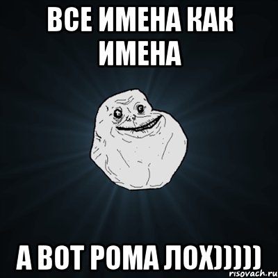 все имена как имена а вот рома лох))))), Мем Forever Alone