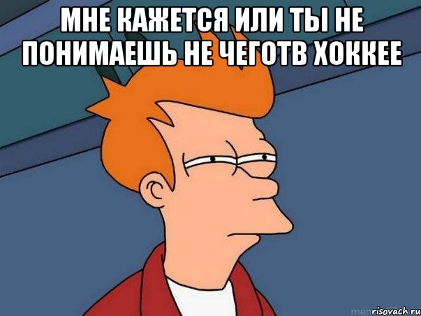 мне кажется или ты не понимаешь не чеготв хоккее , Мем  Фрай (мне кажется или)